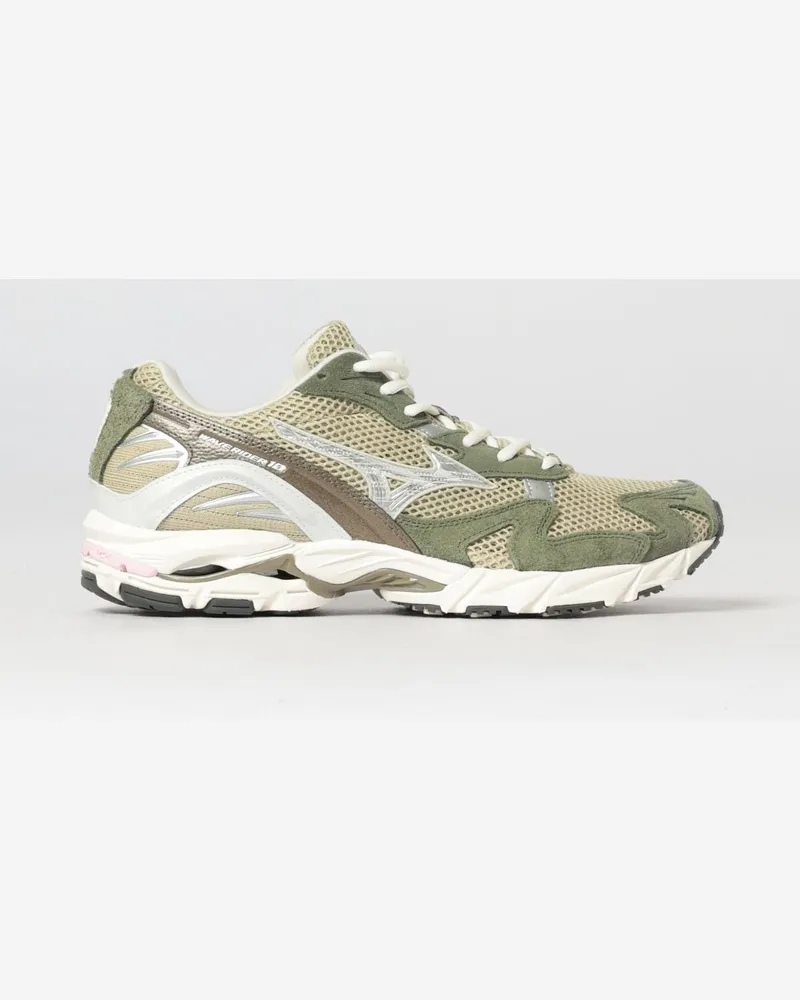 Mizuno Wave Rider Wildleder und Mesh Sneakers Grün