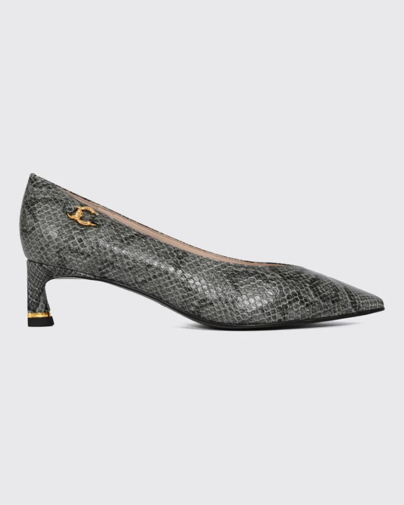 Coccinelle Pumps von aus Leder mit Python-Print und niedrigem Absatz Bunt