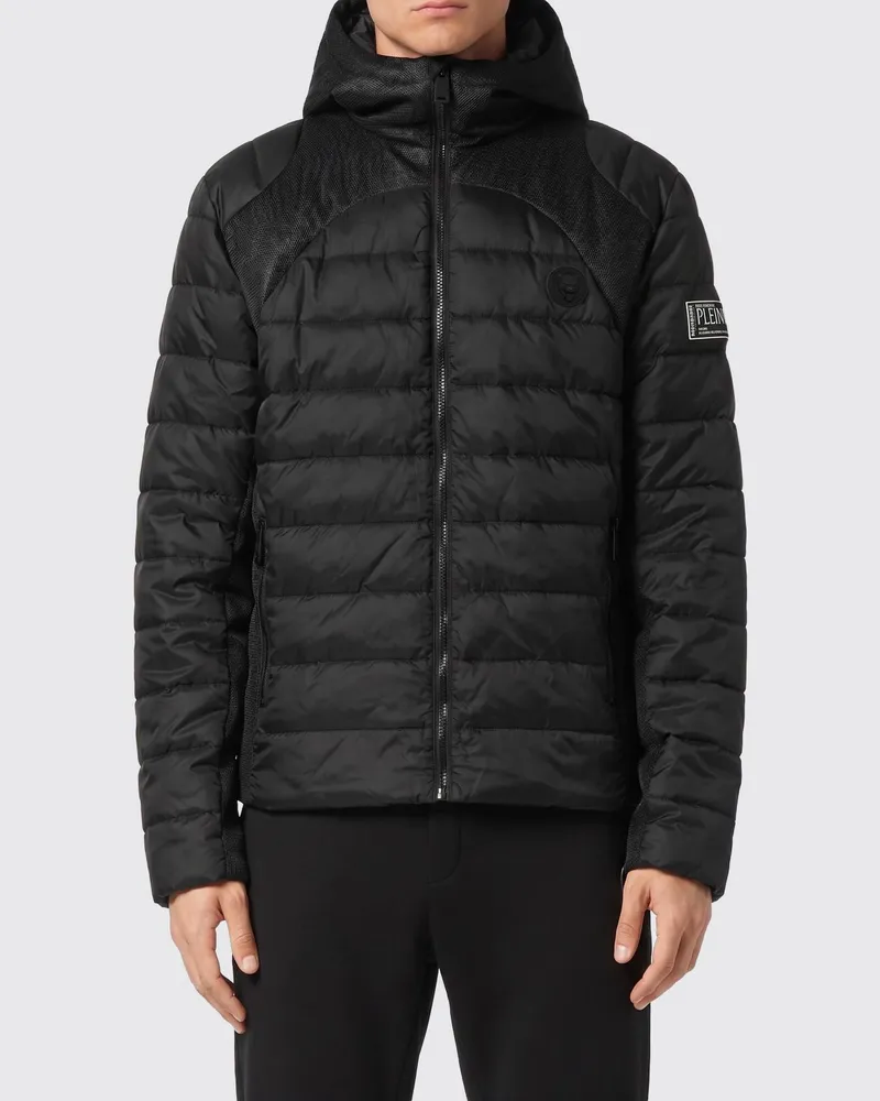 Philipp Plein Daunenjacke mit Kapuze Schwarz