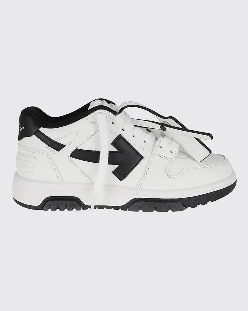 OFF-WHITE Out Of Office Ledersneakers Weiss