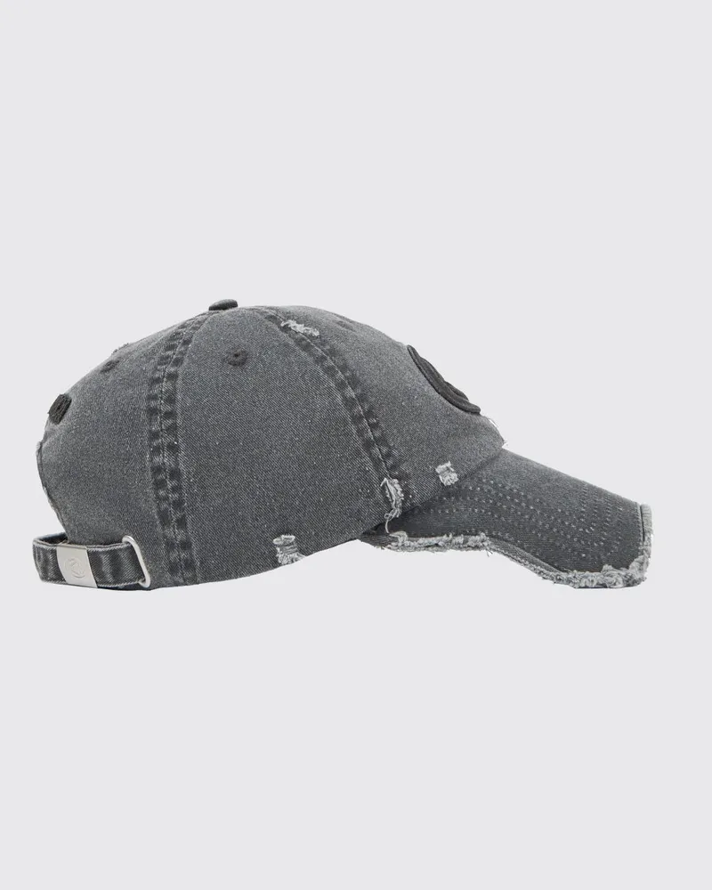 Camper RCD Mallorca Baseballkappe aus Used-Denim mit gesticktem Logo Schwarz