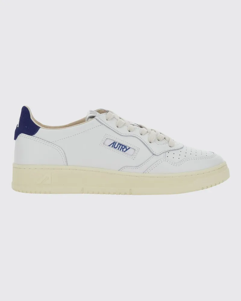 AUTRY Medalist Low Top Sneakers aus zweifarbigem Leder und Wildleder Weiß
