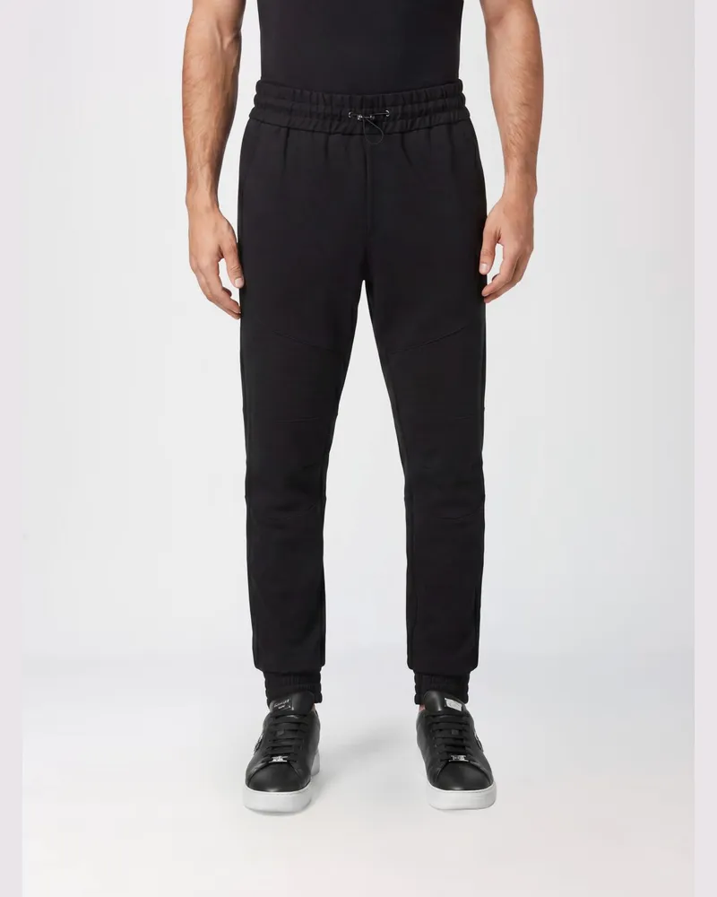 Philipp Plein Jogginghose aus Jersey mit elastischem Kordelzugbund Schwarz