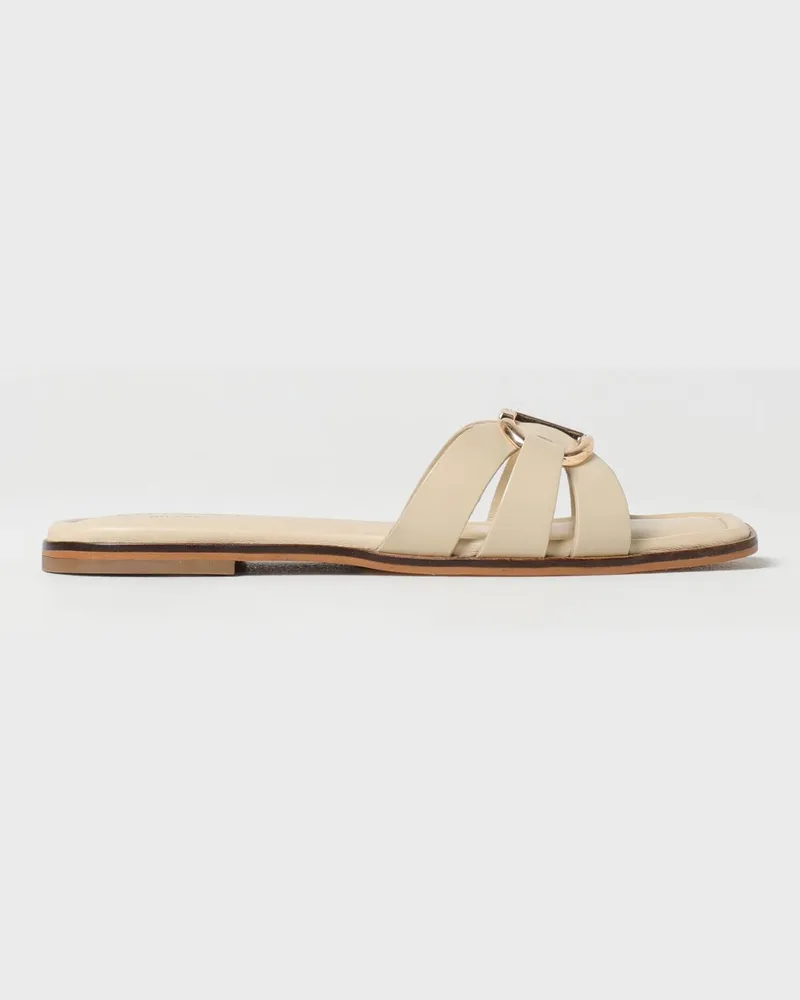 Twin-Set Flache sandalen damen Cream