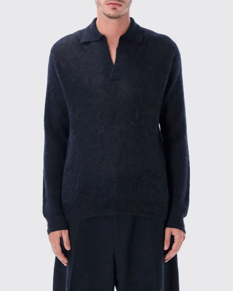 AURALEE Pullover herren Blau