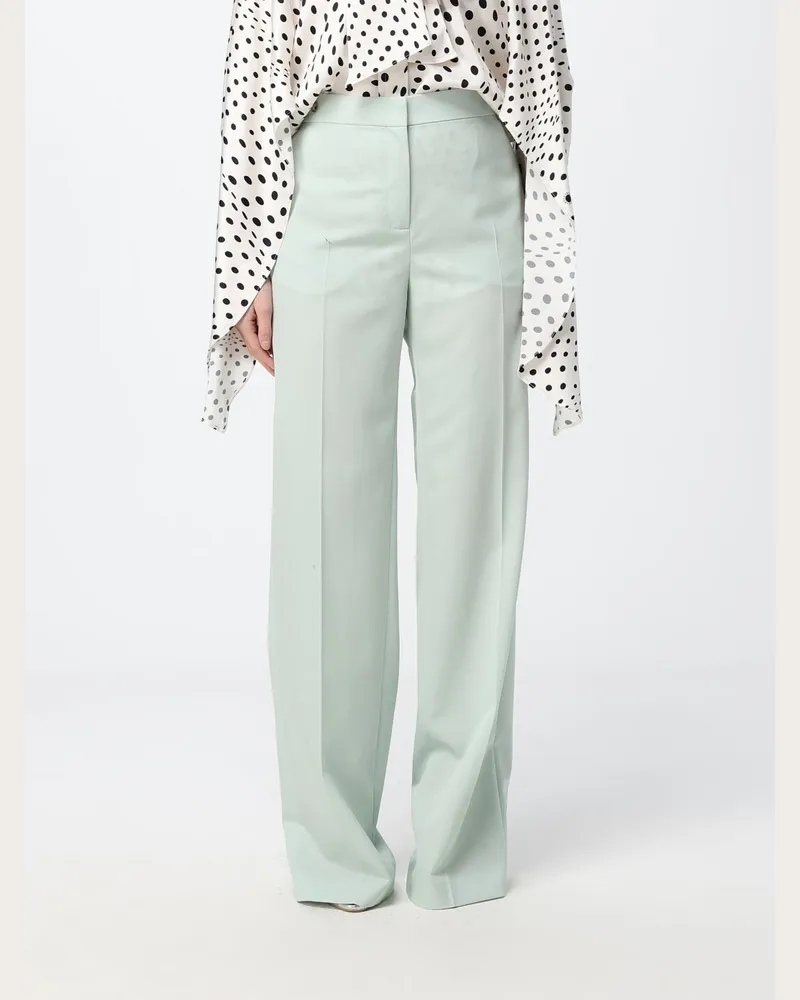 Stella McCartney Hoch taillierte, weite, maßgeschneiderte Wollhose von Mint