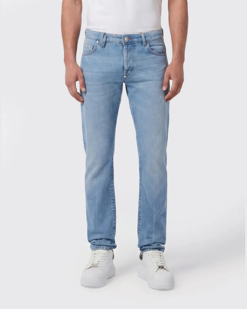 Philipp Plein Slim Fit Jeans aus Baumwolldenim Denim