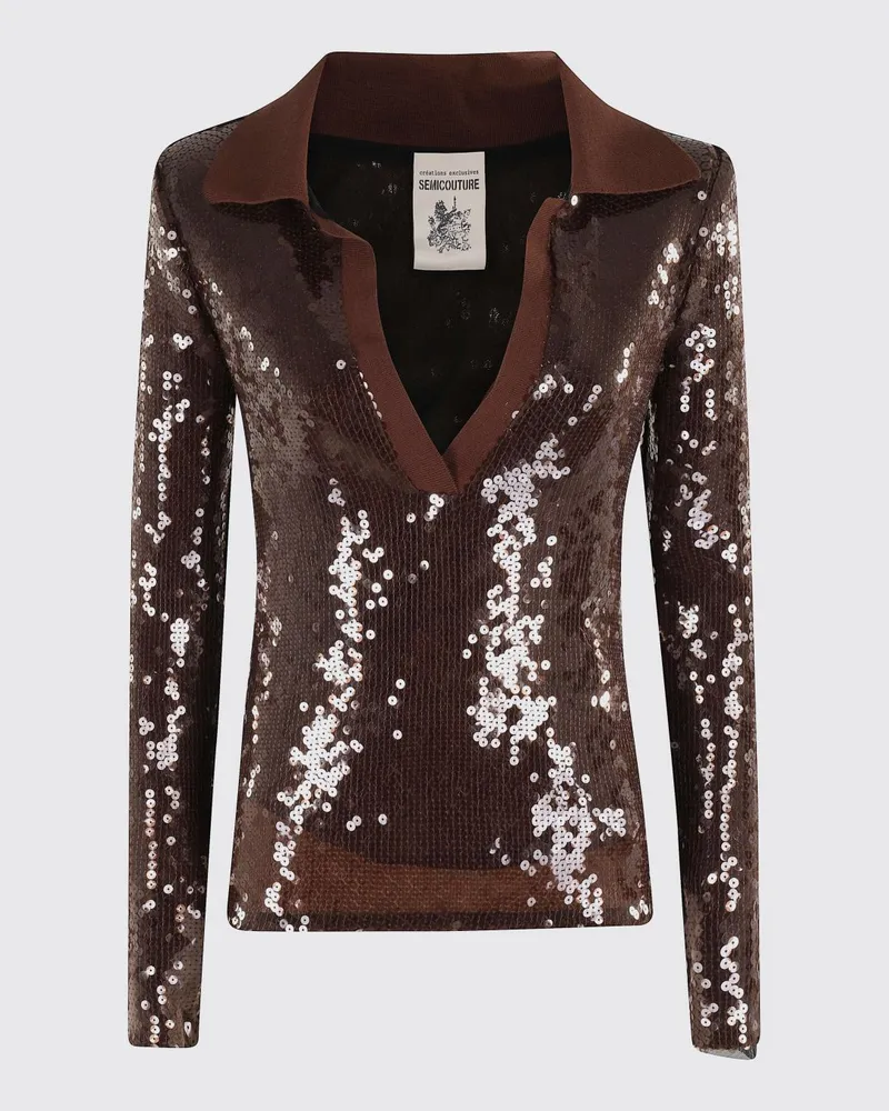 Semicouture Polo damen Braun