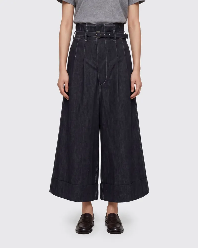 Junya Watanabe Flared Jeans aus Baumwoll-Denim Schwarz
