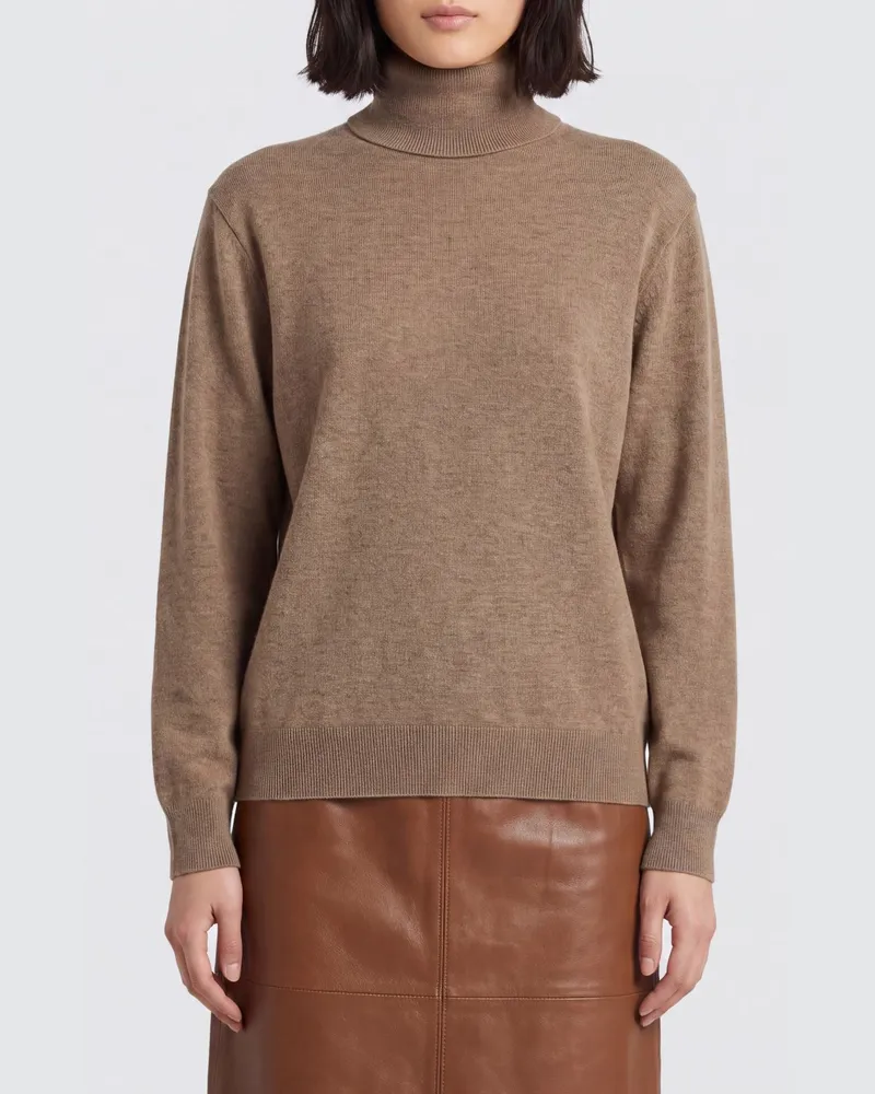 Brunello Cucinelli Slim Fit Rollkragenpullover aus reinem Kaschmir von Beige