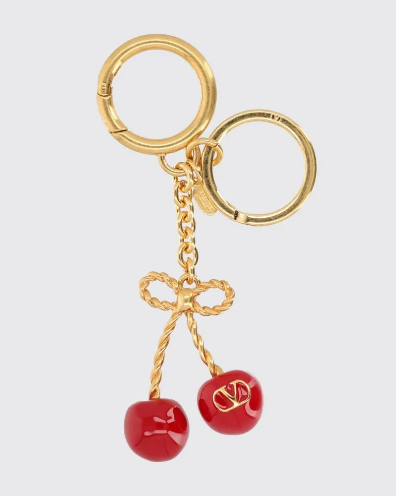 Valentino Garavani VLogo Signature Schlüsselanhänger mit Frucht-Charm Rot