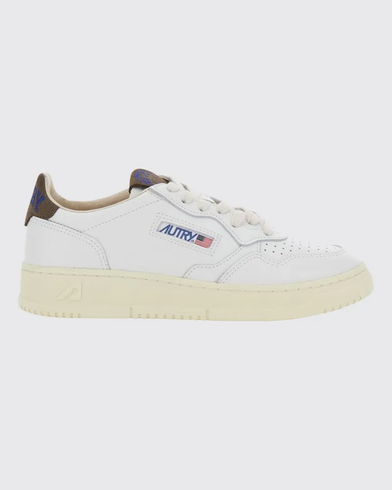 AUTRY Medalist Low Sneaker aus glattem Kalbsleder mit Kontrastdetails Braun