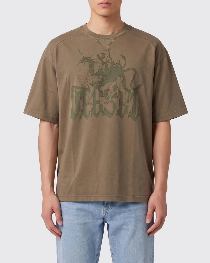 Diesel T-shirt herren Beige