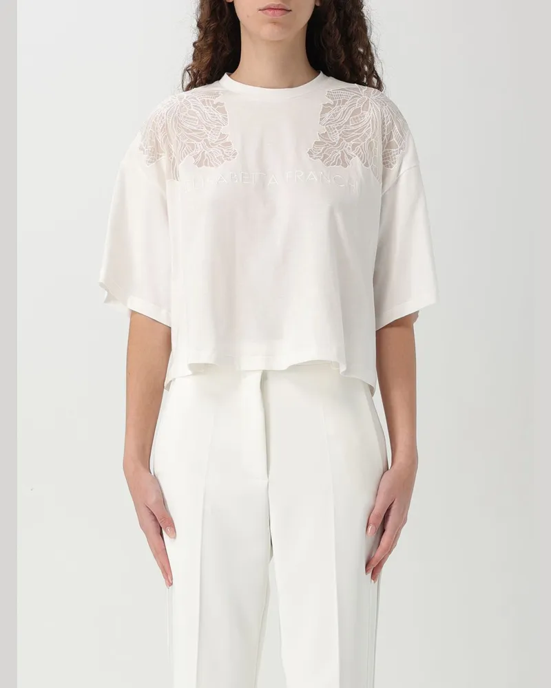 Elisabetta Franchi T-shirt damen Weiß