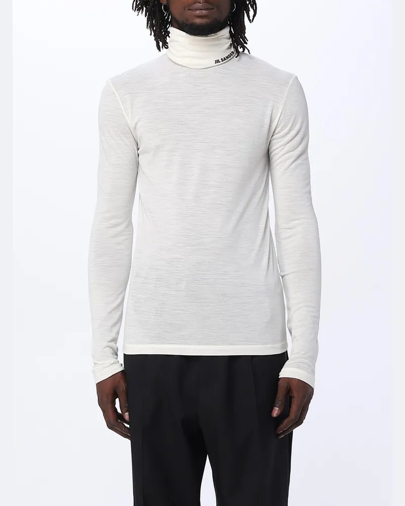 Jil Sander Pullover aus Wollmischung Weiß