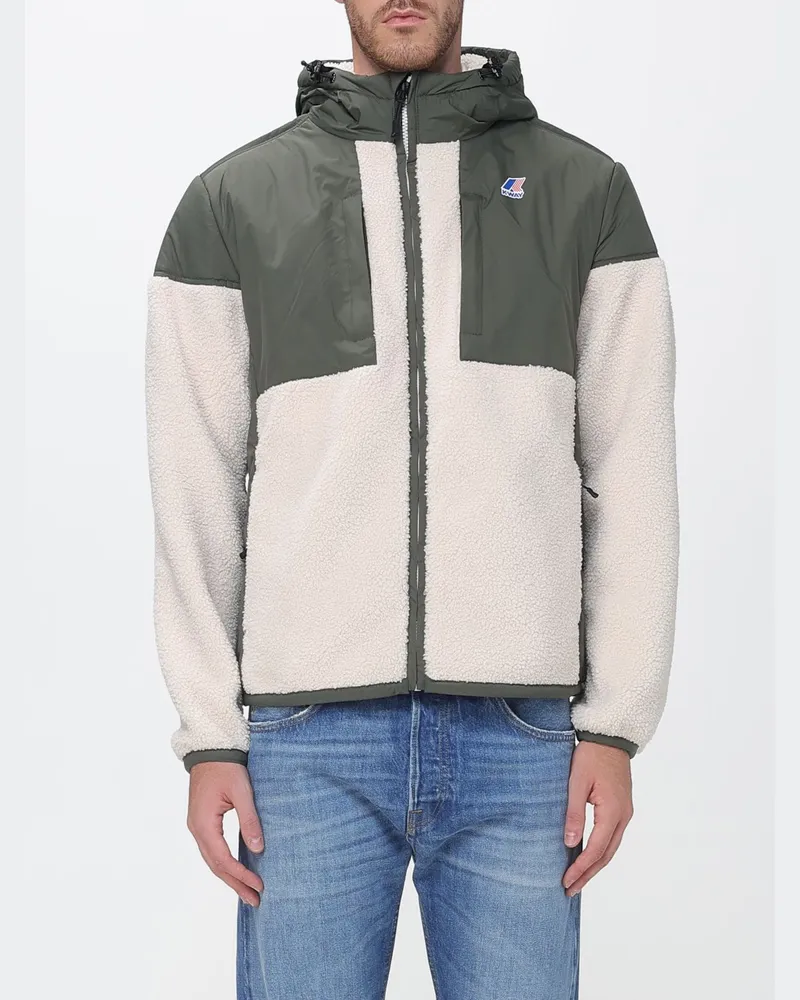 K-Way Gepolsterte Nylonjacke Samson 4.0 mit Sherpa-Futter Grün