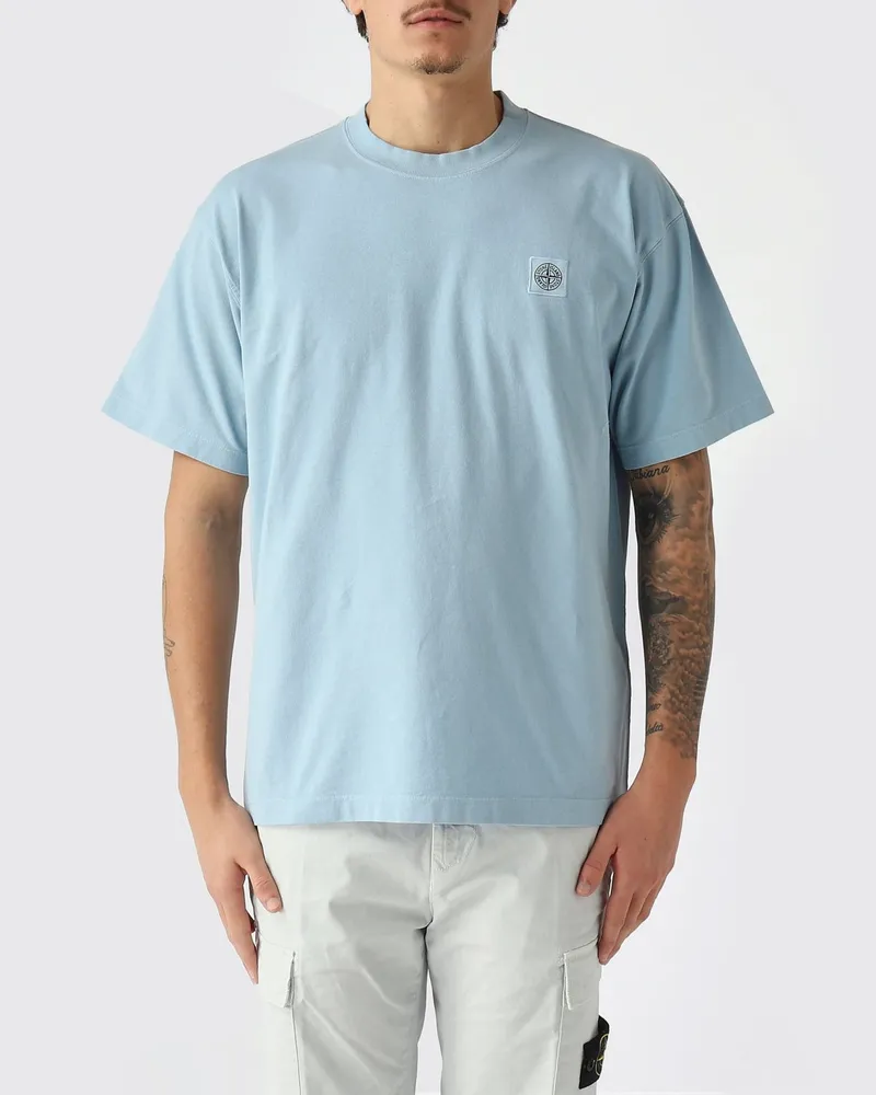 Stone Island T-shirt herren Hellblau