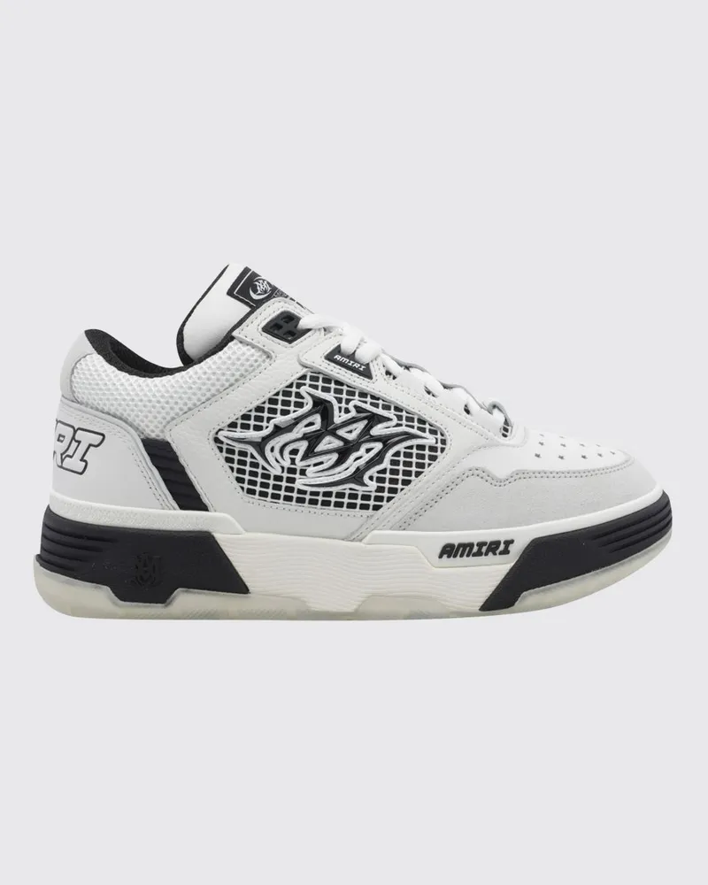 Amiri MA-94 Sneaker aus Leder und Mesh mit Monogramm und Wildlederdetails Weiß