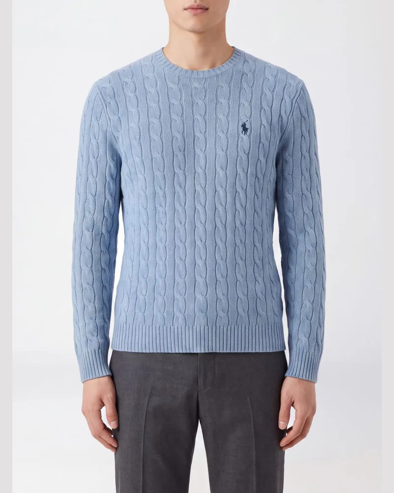 Ralph Lauren Pullover mit Rundhalsausschnitt aus Wolle und Kaschmir mit gesticktem Pony-Logo Türkis