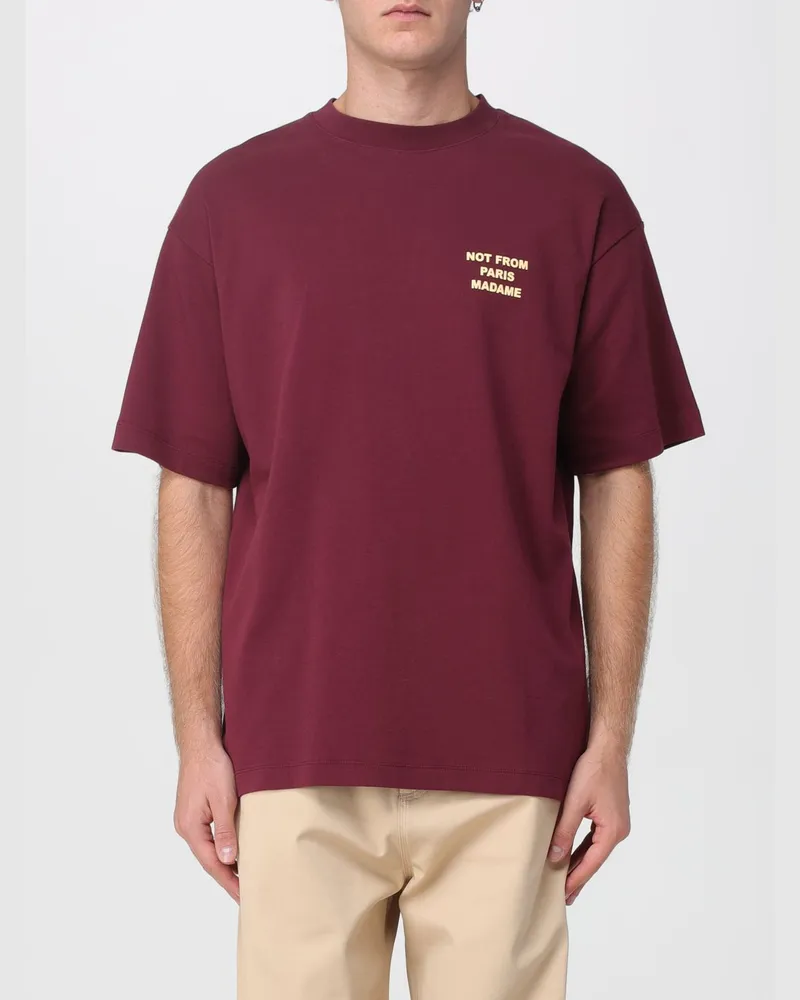 Drôle de Monsieur T-shirt herren Weinrot