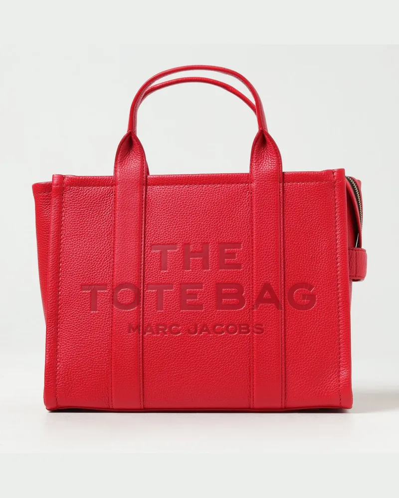 Marc Jacobs The Medium Tote Bag aus genarbtem Leder Rot
