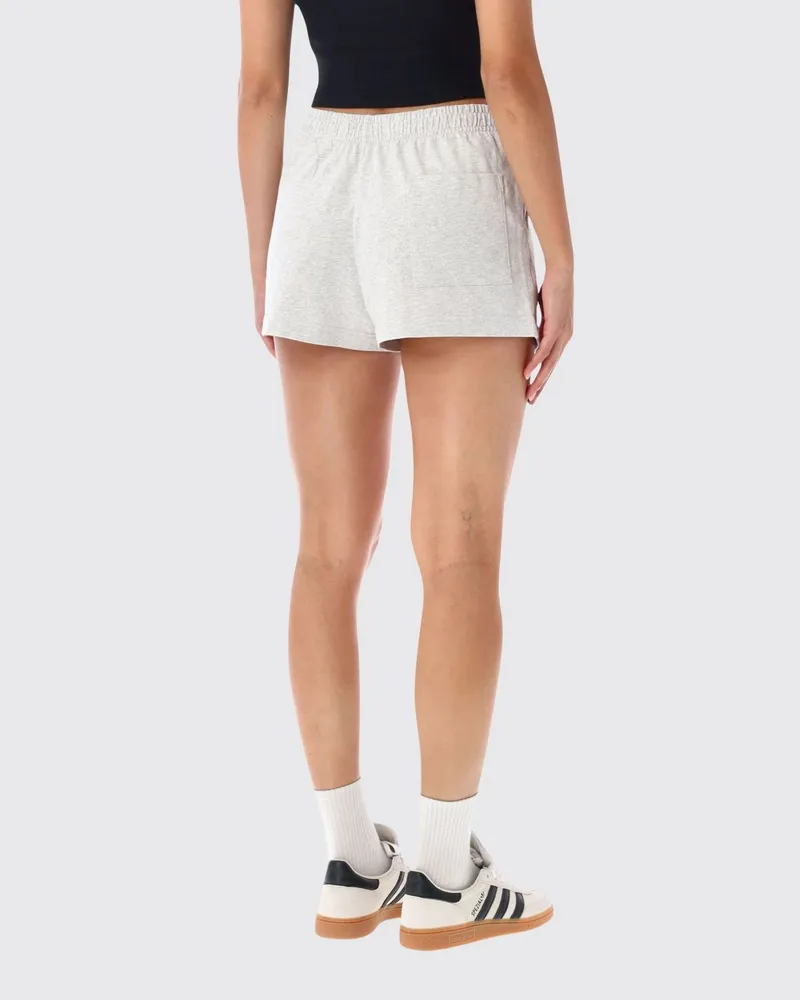 SPORTY & RICH SPORTY  RICH Baumwollshorts Sporty & Rich mit elastischem Bund und Kontrastlogo Grau