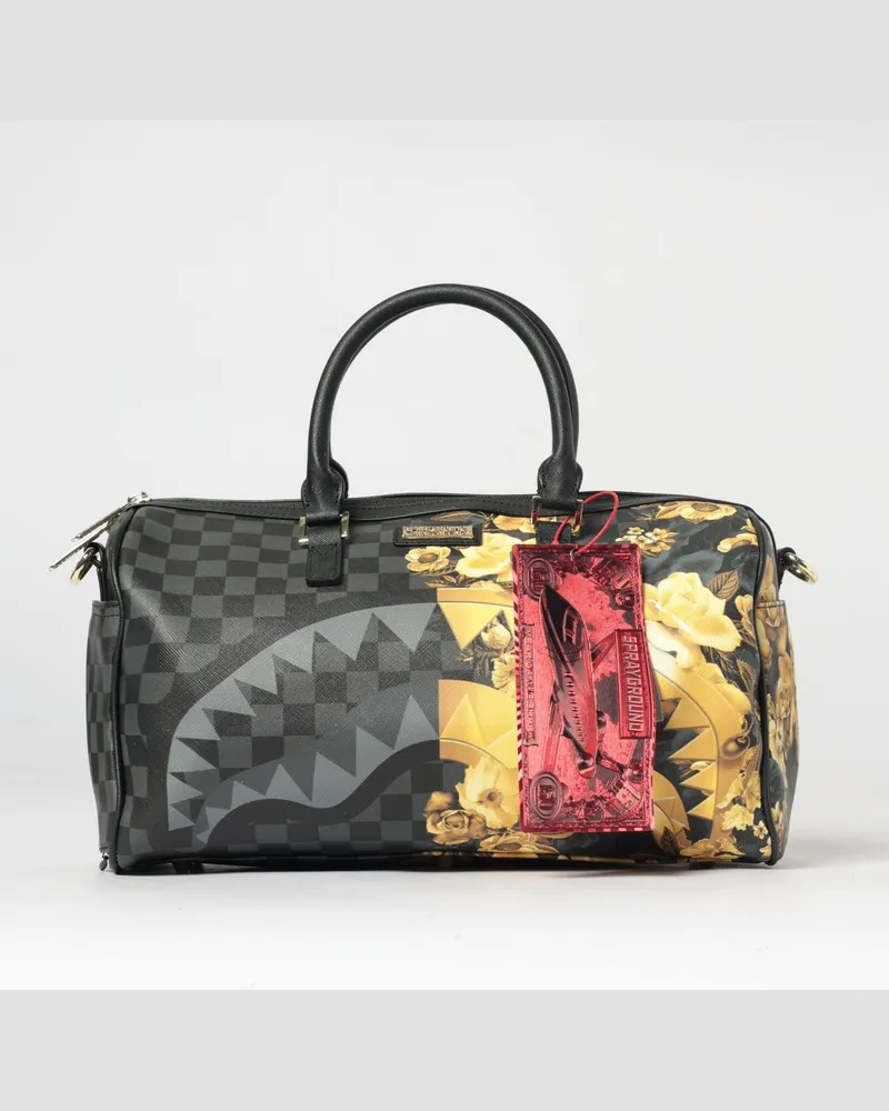 Sprayground Reisetasche aus beschichteter Saffiano-Baumwolle mit Karomuster und Logo Bunt