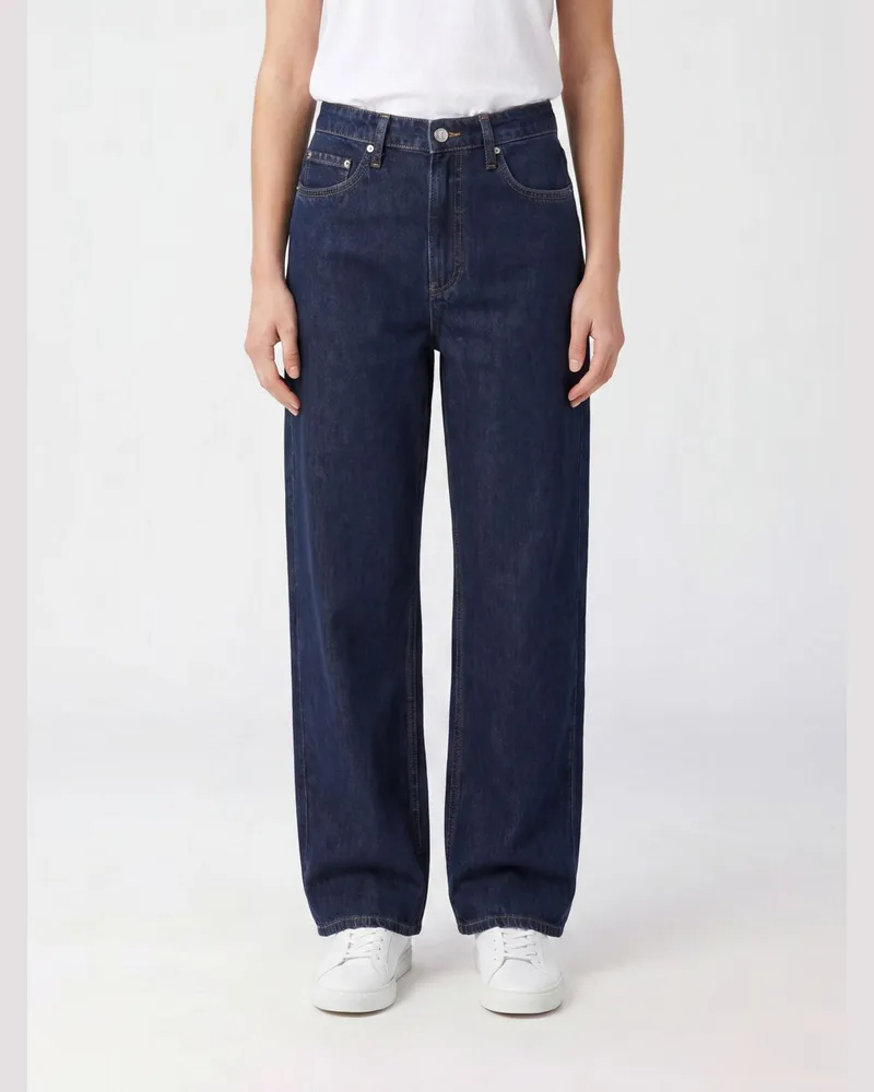 Rag & Bone Logan Jeans mit geradem Bein und mittlerer Leibhöhe aus Denim Blau