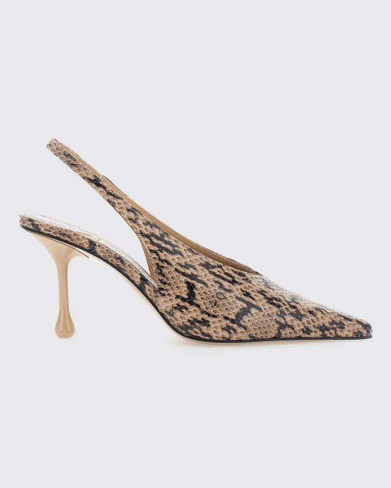 Jimmy Choo Slingbacks Isa von aus Leder mit Python-Print und hohem Tropfenabsatz Bunt