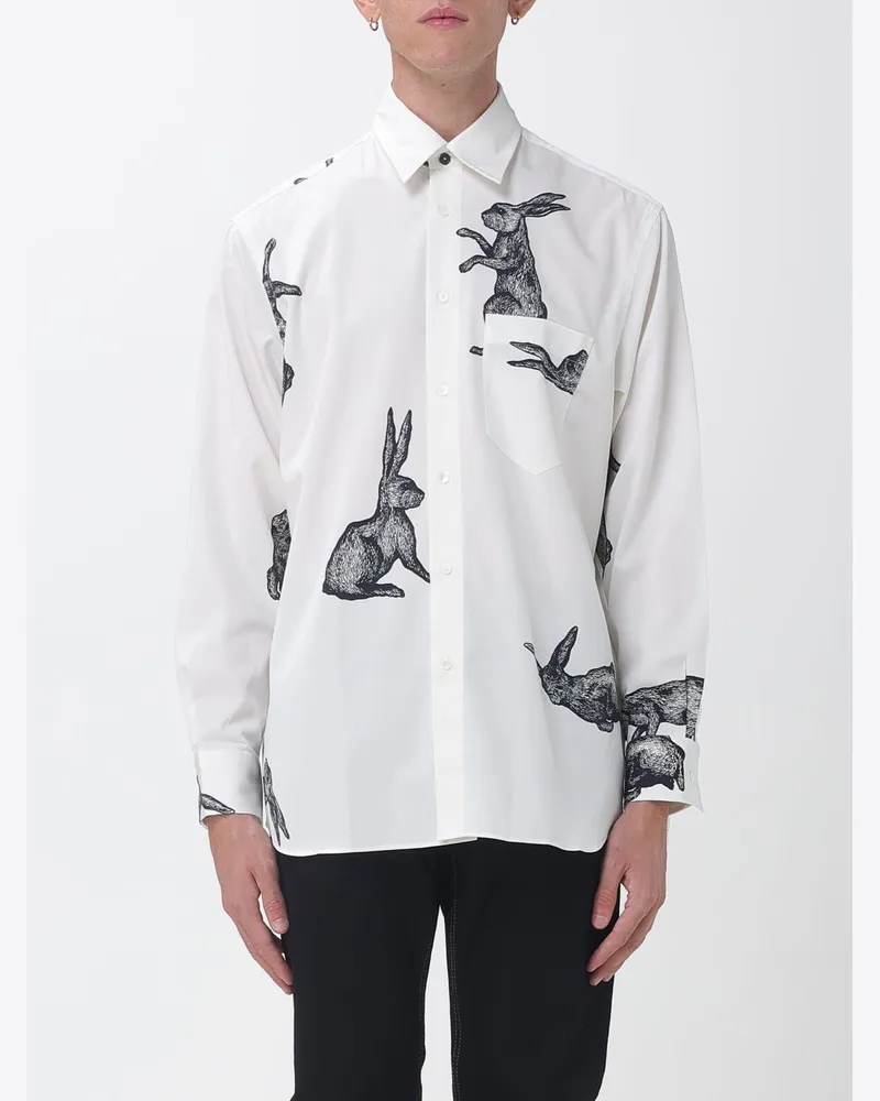 Paul Smith Hemd aus Baumwoll-Lyocell-Mischung mit Fauna-Print Weiß