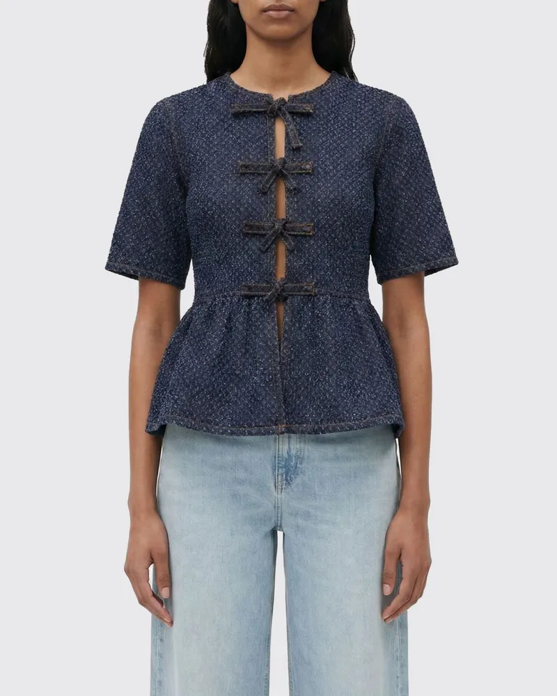 Ganni Top damen Blau