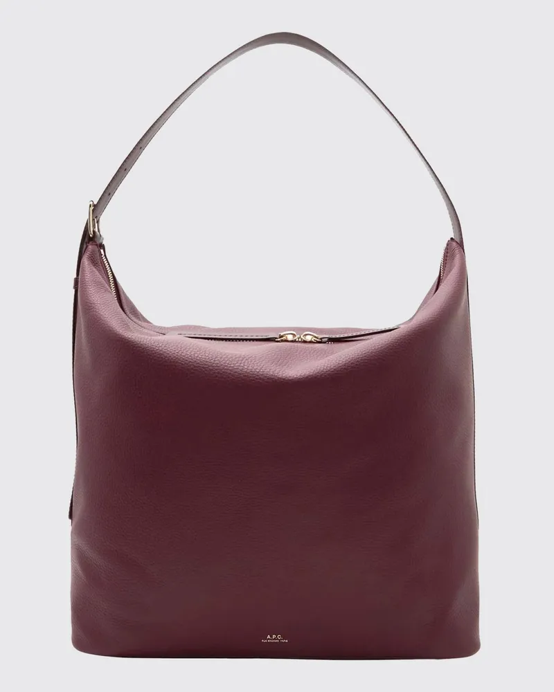 A.P.C. Schultertasche damen Weinrot