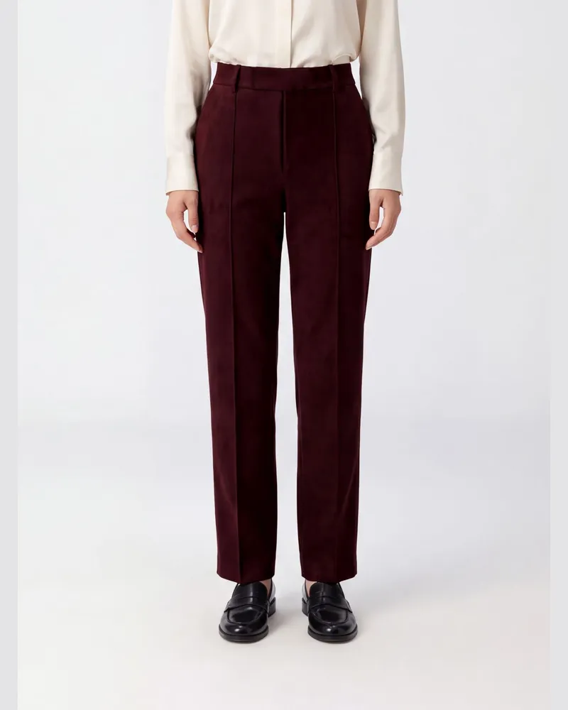 Patrizia Pepe Wide-Leg-Hose von aus Viskosemischung mit mittlerer Leibhöhe Braun