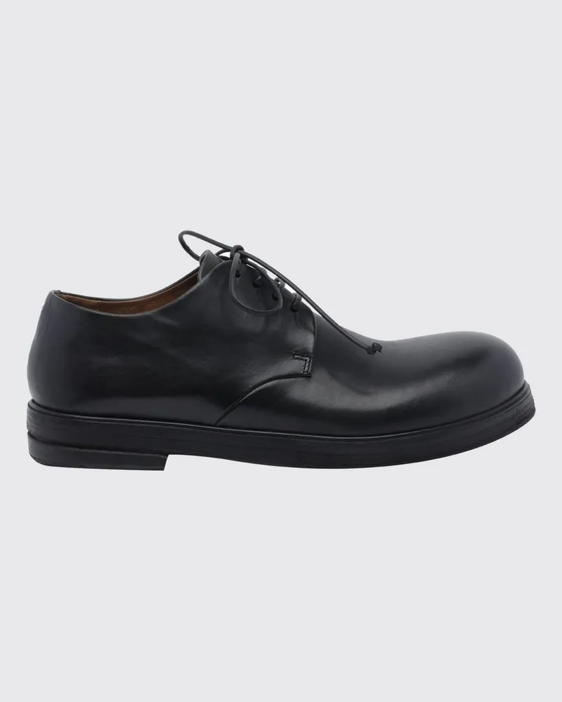 Marsèll Zucca Zeppa Derby-Schuhe aus Kalbswildleder mit Ledersohle Schwarz