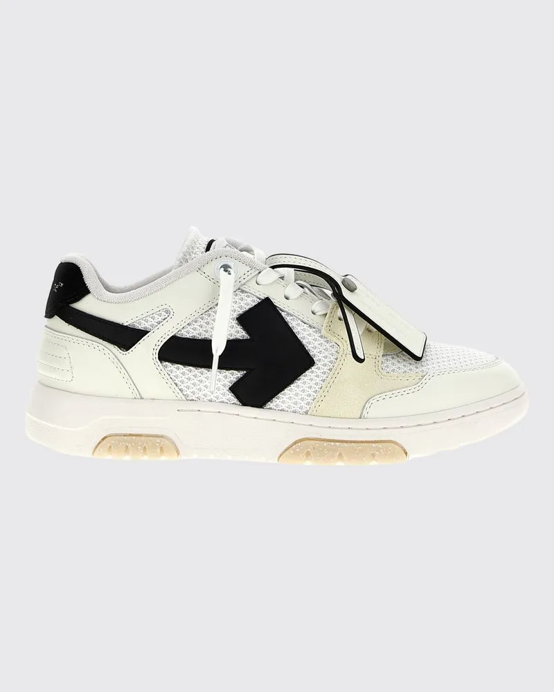 OFF-WHITE Out Of Office Sneakers aus Leder und Mesh Weiss