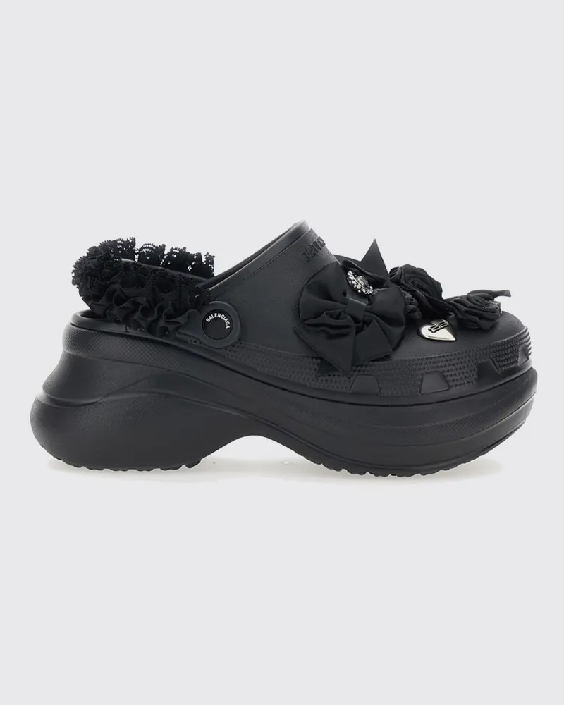 Balenciaga x Crocs Jibbitz EVA-Mules mit Plateau und Ziernieten Schwarz