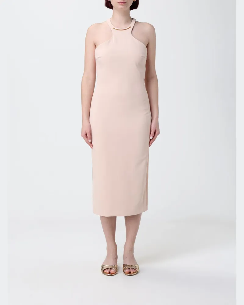Elisabetta Franchi Crêpe-Midikleid Nude