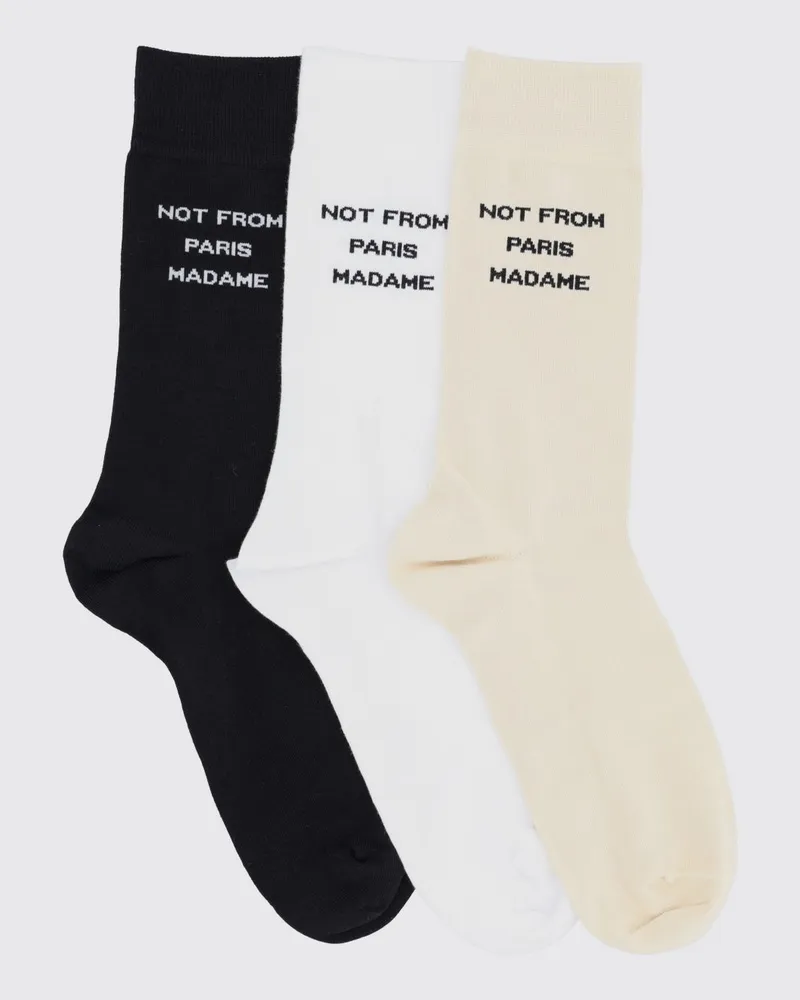 Drôle de Monsieur Dreierpack Socken aus Baumwollmischung mit Jacquard-Logo Bunt