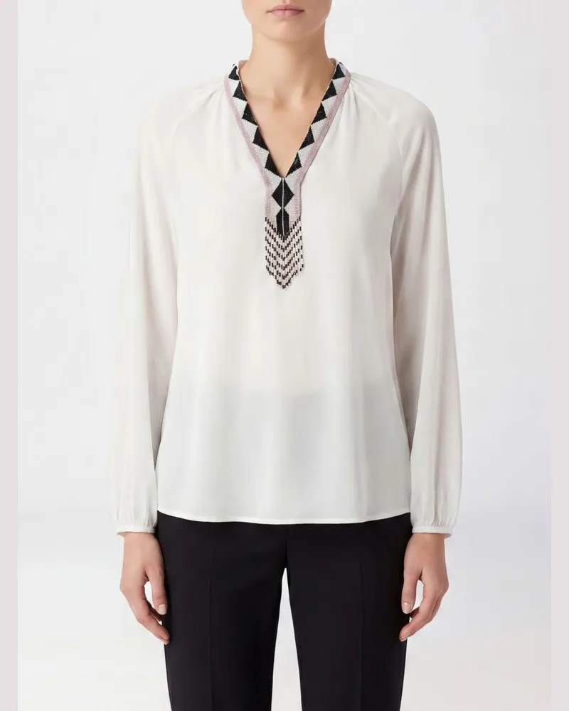 Bazar Deluxe Bluse aus Viskose Weiß