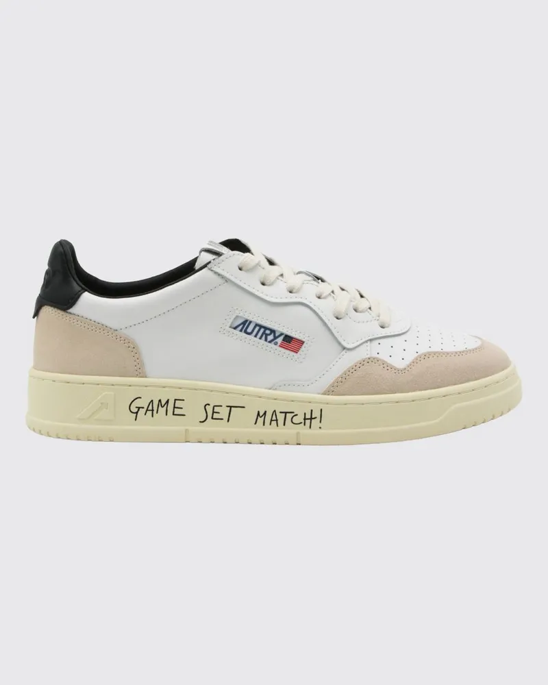 AUTRY Medalist Low Sneakers aus Leder und Wildleder im Bicolor-Design Weiß