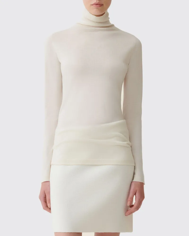 Fabiana Filippi Slim Fit Rollkragenpullover aus Kaschmir-Seiden-Mischung Natural