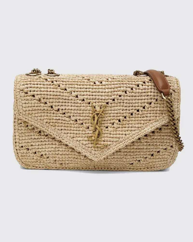 Saint Laurent Schultertasche damen Beige