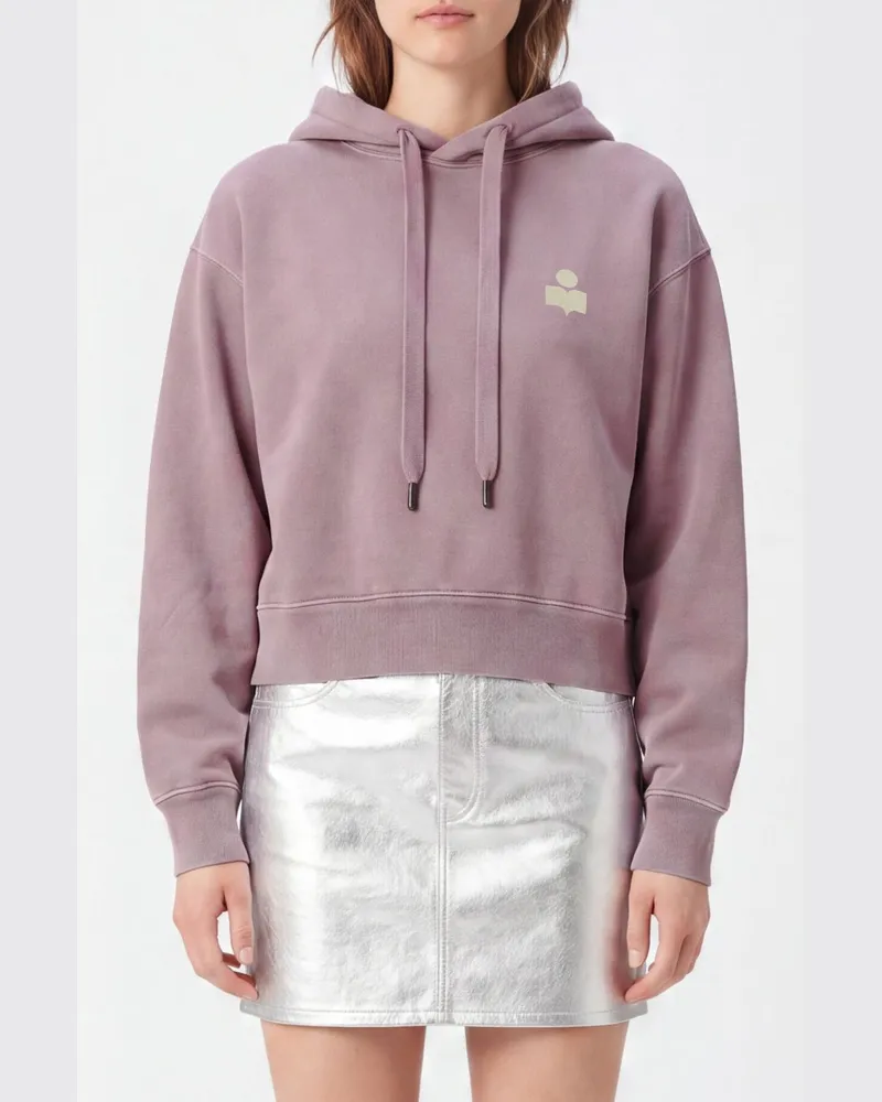 Étoile Isabel Marant Logo-Kapuzenpullover aus Jersey Pink
