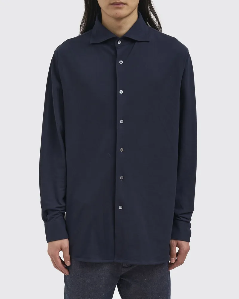 Paolo Pecora Milano Hemd herren Blau