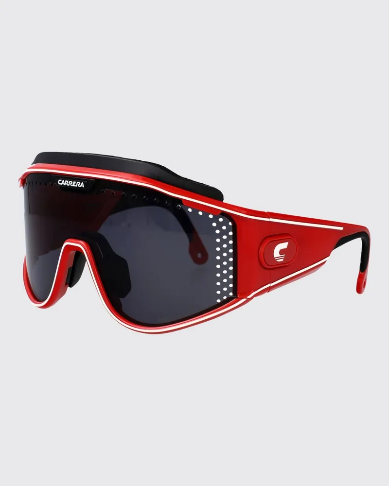 Carrera Polyamid-Shield-Sonnenbrille mit Kontrastlogo Rot