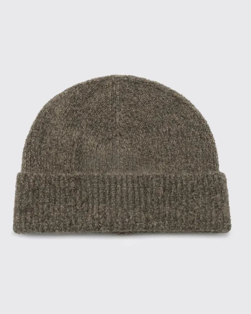 Brunello Cucinelli Beanie-Mütze von aus Woll-Seiden-Kaschmir-Mischung mit Umschlag Rot