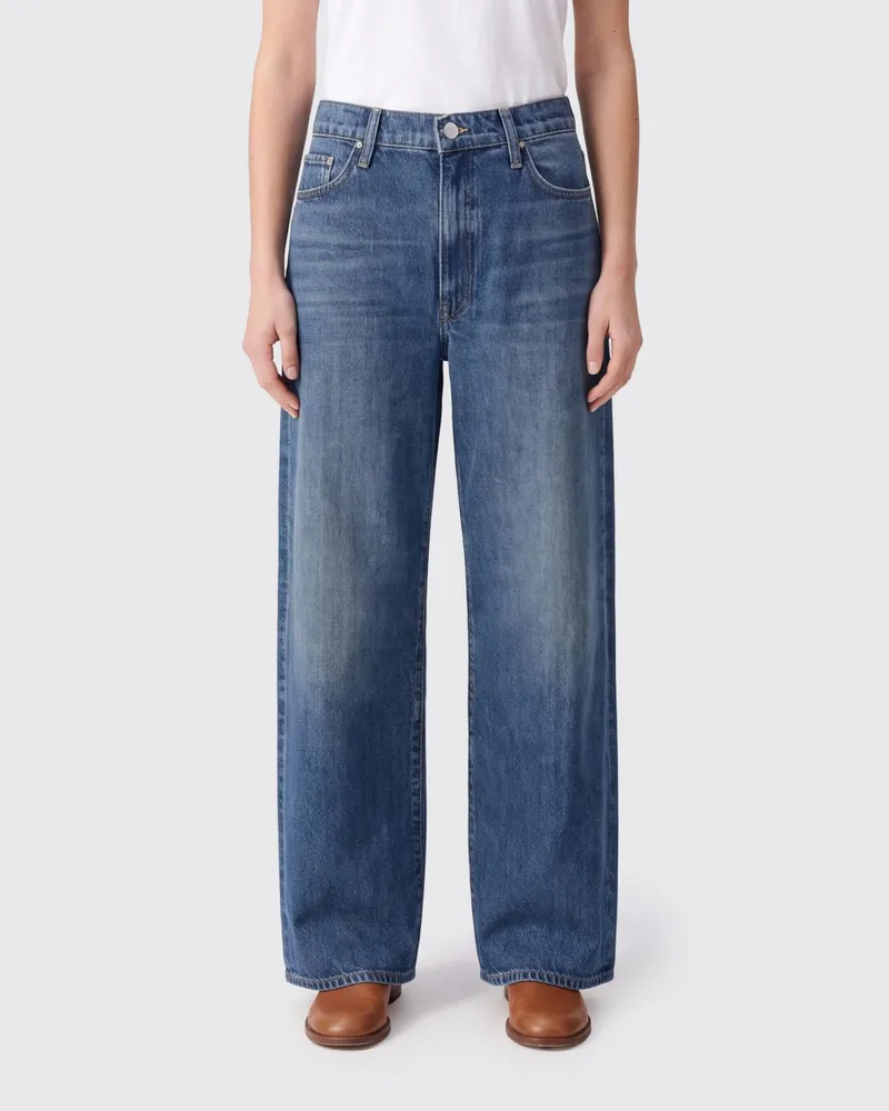 Mother Baggy-Jeans The Dodger aus Baumwolldenim mit mittlerer Leibhöhe Blau