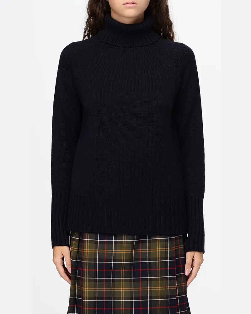 Drumohr  Rollkragenpullover von aus 100 % reiner Merinowolle mit Rippbündchen Navy