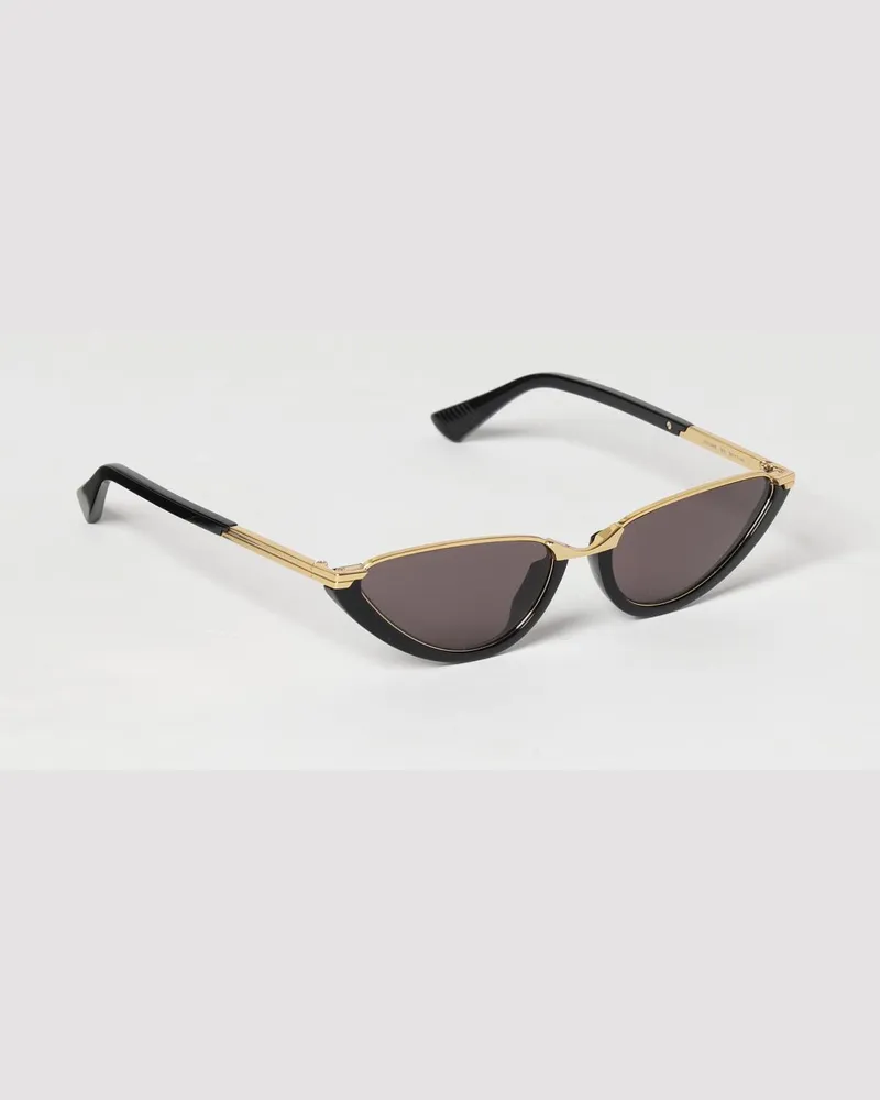 Bottega Veneta Zweifarbige Cat-Eye-Sonnenbrille aus recyceltem Acetat und Metall Schwarz