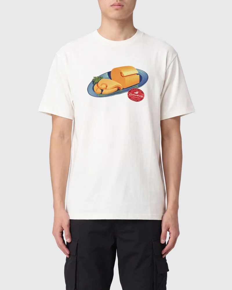 Carhartt WIP T-Shirt aus Bio-Baumwolle mit kontrastierendem Grafik-Print Weiß